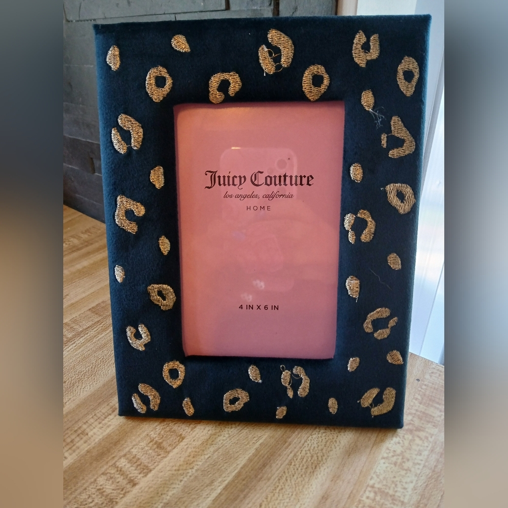 Juicy Couture NWT Pink Velour 4 × 6 Pale Pink Crown Frame